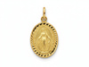 Medalik złoty owalny Niepokalana