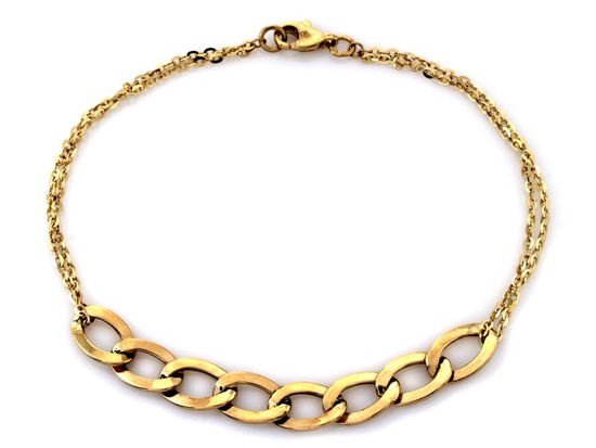 Złota bransoletka łańcuszkowa