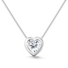 Naszyjnik srebrny 925 z diamentową cyrkonią - serce