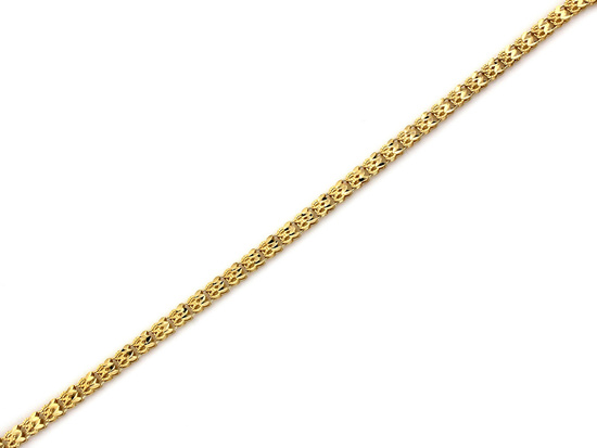 Bransoletka złota błyszcząca ażurowa taśma