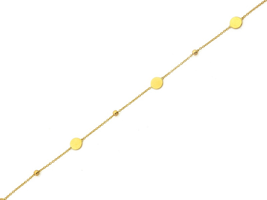 Bransoletka złota z kulkami z kółeczkami