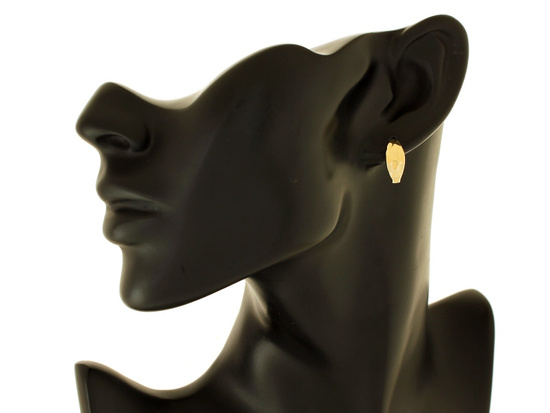 Złote kolczyki frezowane błyszczące