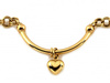 Bransoletka złota modna efektowna z wiszącym sercem