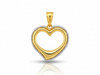 Zawieszka serduszko dwa kolory złota