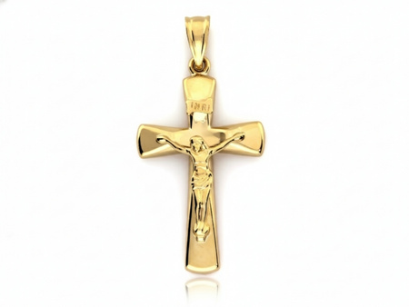 Zawieszka złoty krzyżyk z wizerunkiem