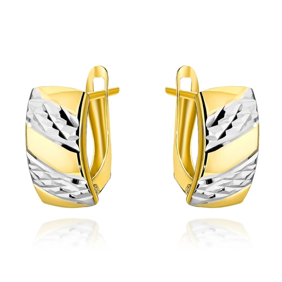 Złote kolczyki 585 diamentowane