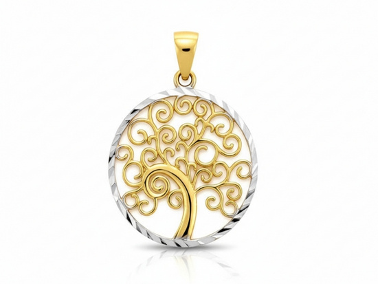 Zawieszka złota drzewko szczęścia