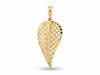 Zawieszka złota duży ażurowy liść