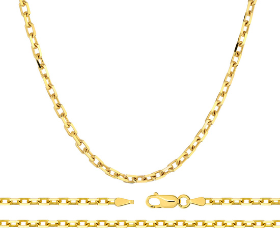 Złoty łańcuszek 585 ankier 