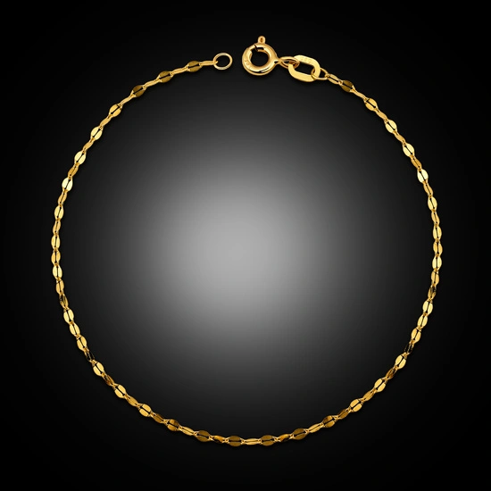 Złota bransoletka 585 blaszkowa, finezyjna