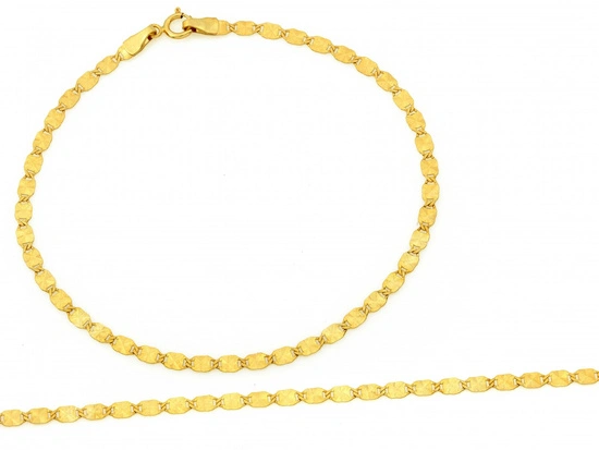 Bransoletka złota owalne błyszczące ogniwa