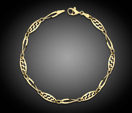 Złota bransoletka 375 grecka