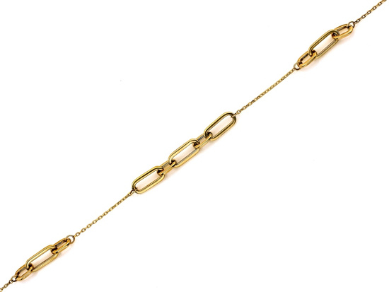 Bransoletka złota łańcuszek z dużymi ogniwami