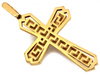 Zawieszka złoty krzyżyk dwukolorowy z Jezusem