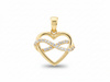 Zawieszka serce z nieskończonością złota