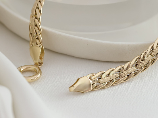 Bransoletka złota efektowna gruba ekskluzywna