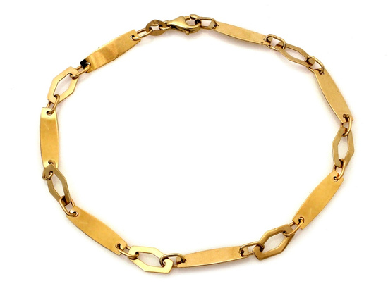 Bransoletka złota elementowa błyszcząca