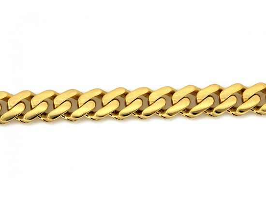 Bardzo gruba złota bransoleta męska pancerka 6.2mm