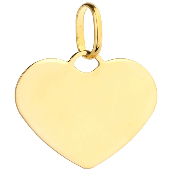 Złota zawieszka 585 - gładkie serce