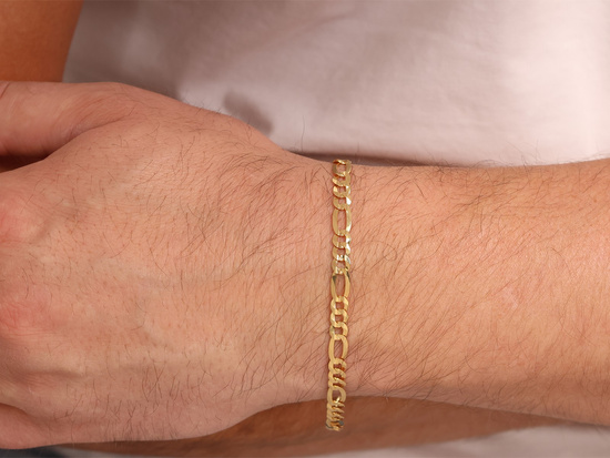 Złota bransoletka gruba pancerka męska