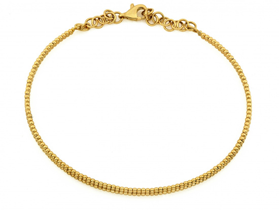 Złota bransoletka sztywna bangle otwarta regulowana