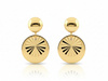 Złote kolczyki na sztyfcie dwie blaszki