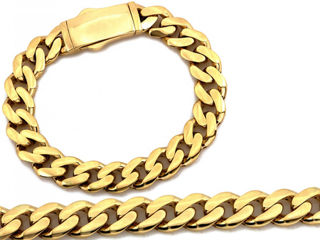 Bransoletka złota męska bardzo gruba pancerka