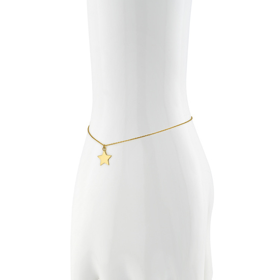Złota bransoletka 585 minimalistyczny ankier z gwiazdką 