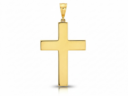 Złota zawieszka krzyżyk bez wizerunku
