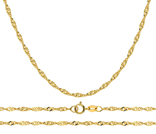 Złoty łańcuszek 585 Singapur