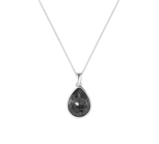 Naszyjnik srebrny 925 Swarovski - owalny