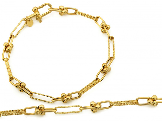 Bransoletka złota z dużych ogniw oryginalna