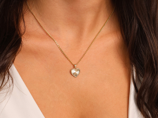 Zawieszka złote serce frezowane zdobione