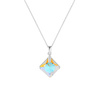 Naszyjnik srebrny 925 Swarovski - kwadrat