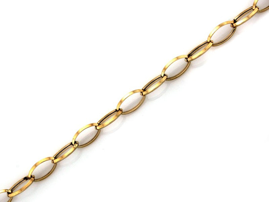 Łańcuszkowa złota bransoletka wzór ankier