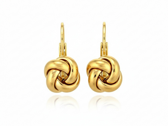 Złote damskie kolczyki bez kamieni