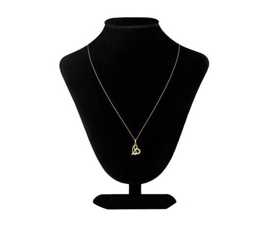 Złoty naszyjnik 585 - serce, nieskończoność 