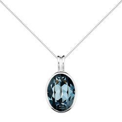 Naszyjnik srebrny 925 Swarovski - elipsa