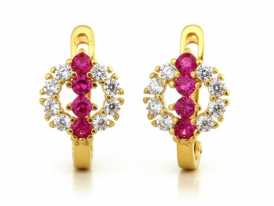 Kolczyki złote angielskie idealne dla dziewczynki