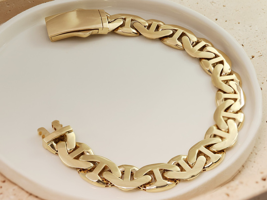 Bransoleta złota męska bardzo gruba  marina