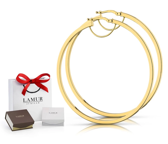 Złote kolczyki koła 585 - 54 mm