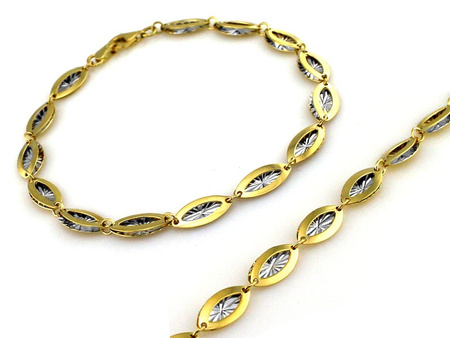 bransoletka złota dwukolorowa damska