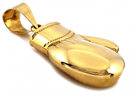 Złota zawieszka rękawica bokserska duża