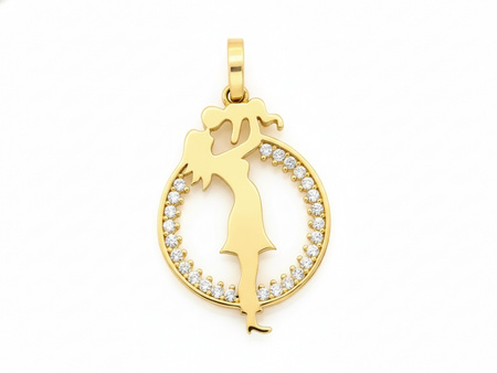 Zawieszka złota mama z dzieckiem dla mamy