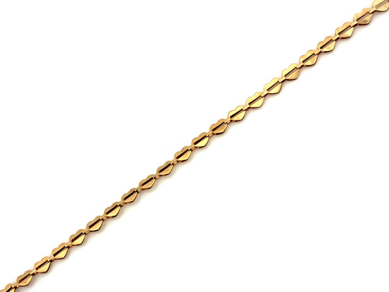 Bransoletka złota składana z małych serc błyszcząca