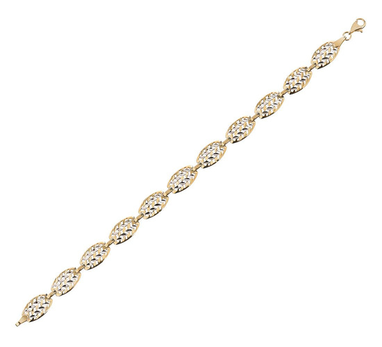 Złota bransoletka 375 klasyczna, ażurowa