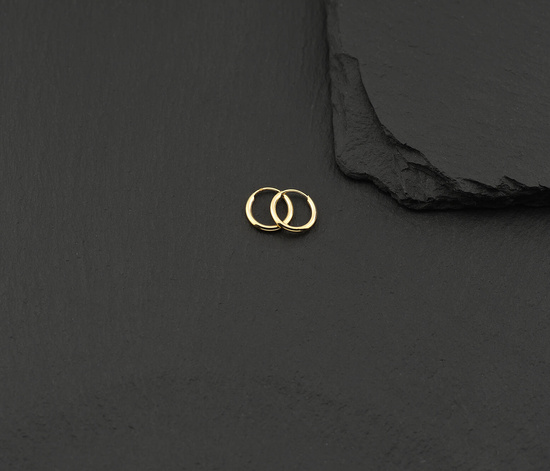 Złote kolczyki 585 koła 10 mm, szarniry