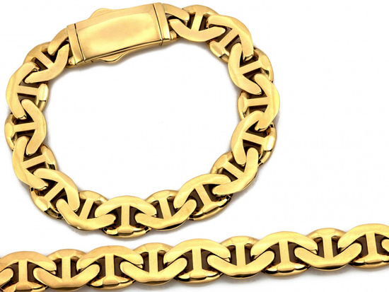 Bransoleta złota męska bardzo gruba  marina