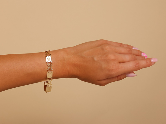 Bransoletka złota ekskluzywna elementowa