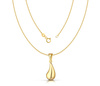 Złoty naszyjnik 585 z kroplą, łezką